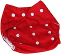 Baby Cloth Diaper Reusable Cotton Pocket Nappy Adjustable Washable Waterproof Breathable Soft Insert Friendly For Newborn Infant Toddler 0-3 Years (Red) - image 1