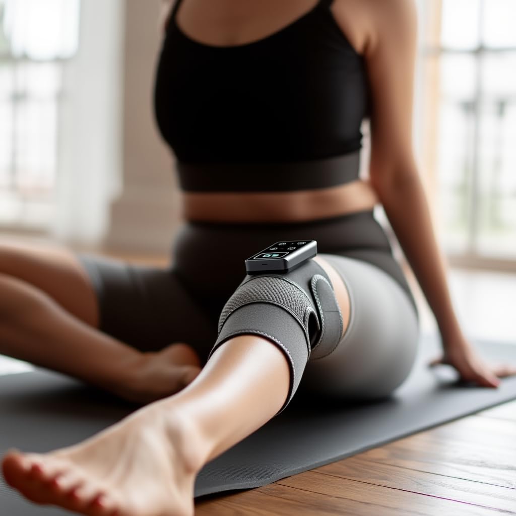 Knee Massager with Heat Vibration Wrap for Shoulder Elbow Adjustable Soft Fabric Heating Pad 3D Massage Daily Home Use WNK-001A - image 6