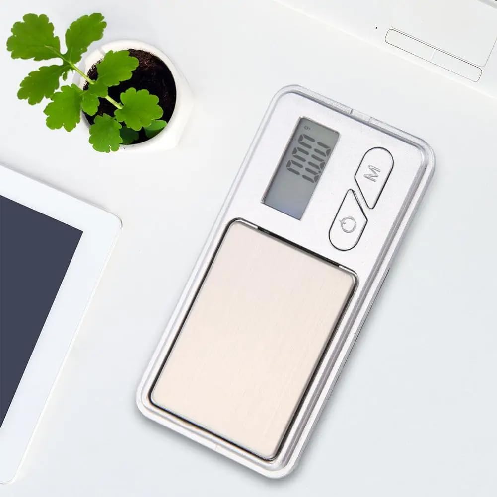 Digital Pocket Scale 200g x 0.01g, Mini Precision Gram and Jewelry Scale with LED Display and Protective Cover for Gold, Silver, Coins and Small Items, Black and Silver - image 5