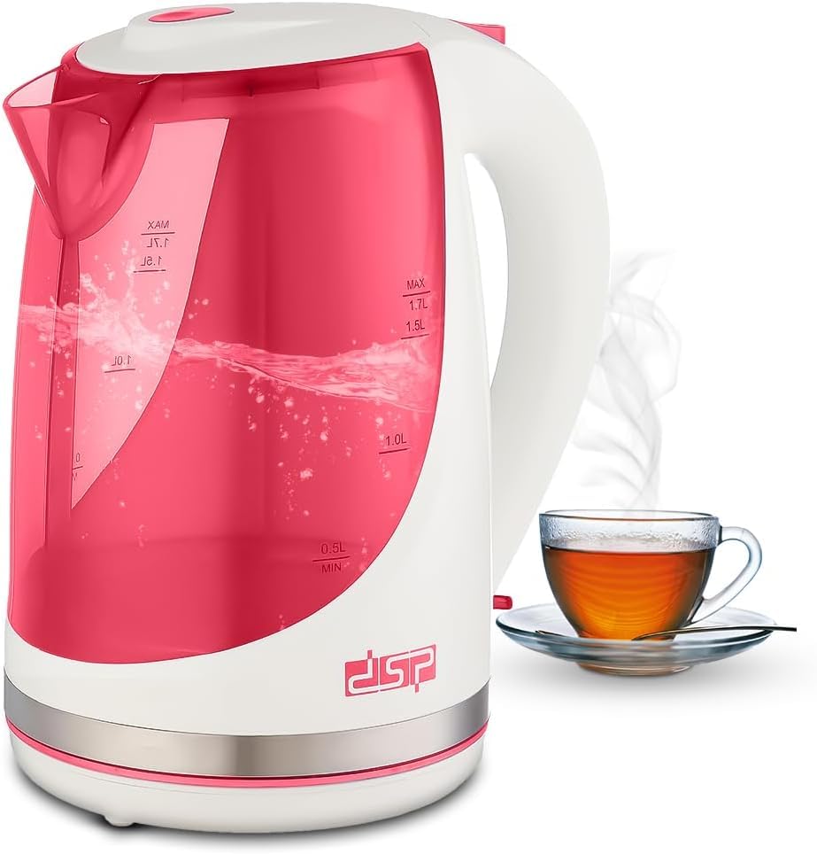DSP Electric Kettle - Fast Boil, Automatic Shut-Off, Boil-Dry Protection, LED Indicator Light, Stainless Steel Water Boiler (KK1111, 1.7 L) - image 1