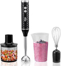Hand Blender 4 in 1, 200W Immersion Blender with 500ml Chopper, Egg Whisk, 700ml Measuring Cup, Titanium-Coated Blades, Variable Speed and Turbo, KM1143 - image 1