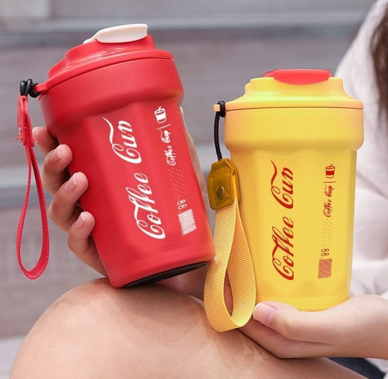 Travel Mug Thermal Coffee Cup Double Wall Stainless Steel Insulated Reusable Keeps Drinks Hot or Cold Leak-Resistant Lid Car Cup Holder Friendly For Outdoor Sports And Car Travel (Red) - image 6