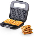 Waffle Maker 800W, Electric Waffle Machine with Nonstick Plates, Double-Sided Heating, LED Indicator and Compact Vertical Storage, Easy-Clean Breakfast Appliance, 2023-9 - image 1