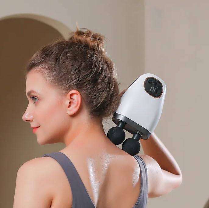Massage Gun with Dual Heads, 10 Speed Levels and Low-Noise Operation, Handheld Body Massager for Neck, Back, Shoulders, Arms and Legs, SL-921 - image 8