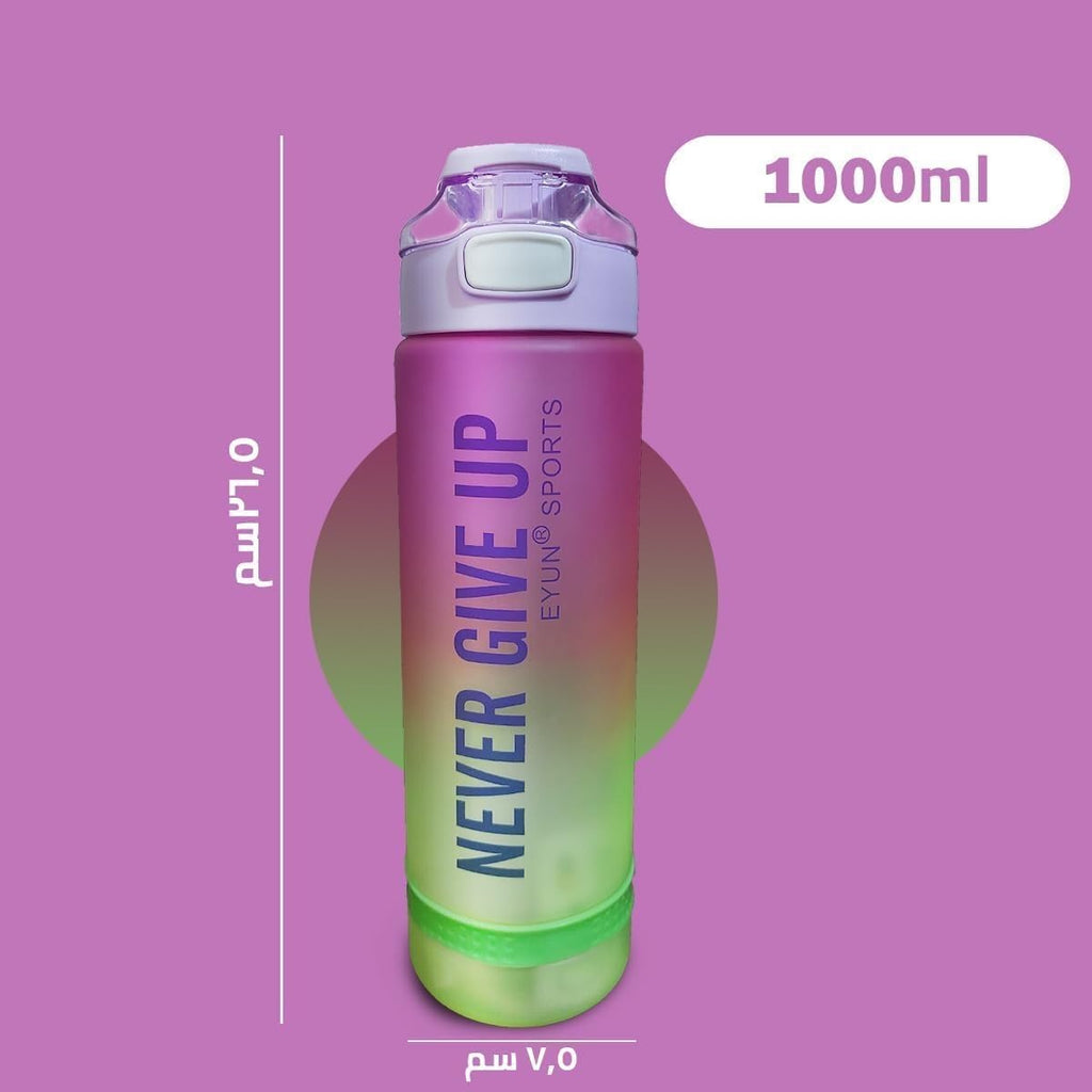 Water Bottle 1L with Handle, Vacuum Insulated Double Wall Leakproof BPA-Free Sports Flask for Hot and Cold Drinks, Gym, Travel, Office and Outdoor Use (Pink & Green) - image 3