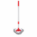 Microfiber Mop, Mini Triangle Floor and Wall Cleaner with 180° Rotating Head and Telescopic Handle for Laminate, Kitchen, Bathroom, Glass and Car, Red and Grey, A130017 - image 1