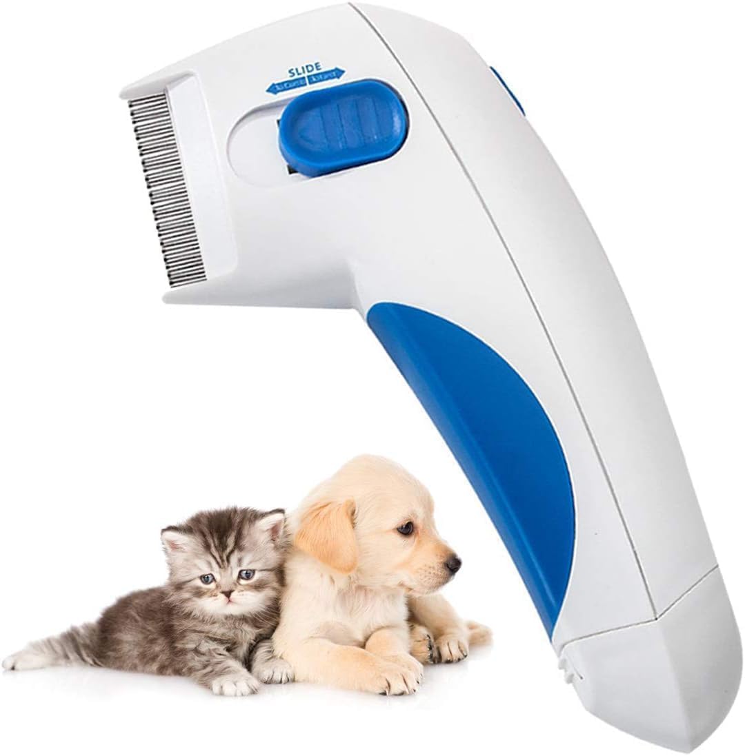 Electric Flea Comb for Cats and Dogs, Chemical Free and Pesticide Free, Gentle Safe Pet Grooming, Instantly Stuns Fleas on Contact, No Harm to Your Pet - image 1