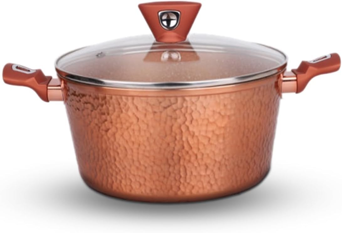 Granite Pan with Aluminum Base – Non-Stick Design for Healthy, Low-Fat Cooking, Easy-to-Clean with Eternal Coating, Durable and High-Quality Granite Casserole, Kitchen Gadgets (Copper, 28cm) - image 1
