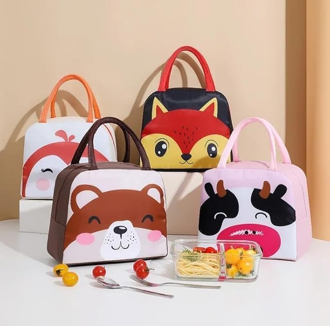 Lunch Bag for Kids Portable Waterproof Insulated Foldable Food Storage Thermal Leakproof Cool Bag for School Beach Travel Picnic Light Pink - image 2