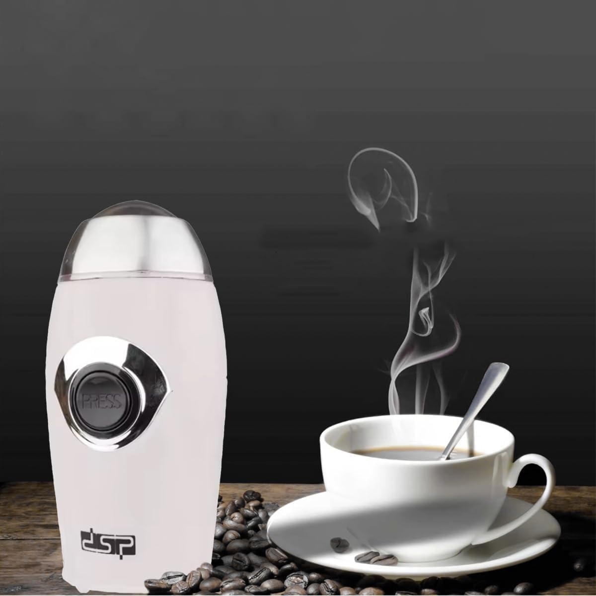 Electric Coffee Grinder 200W, Stainless Steel Bowl and Blades with Safety Lid, Pure Copper Motor for Coffee Beans, Spices, Seeds and Nuts, KA3002 - image 7