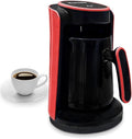 Turkish Coffee Maker Electric Coffee Machine 600W 4 Cup 280ml Capacity Anti Overflow Sensor Safety System Compact Design For Home Office Travel, MA-1688 (Red) - image 1