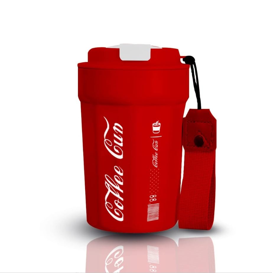 Travel Mug - Stainless Steel Insulated Coffee Tumbler Double Wall Thermal Cup with Leak Resistant Lid Reusable Cupholder Friendly for Car Travel Outdoor (Red) - image 1