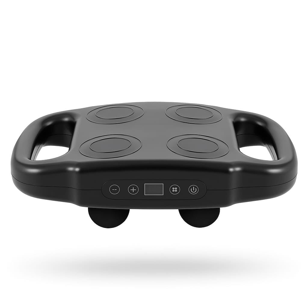 Massage Gun Deep Tissue Percussion Massager, 4-Head Cordless Device with 20 Intensity Levels, 6 Modes, LCD Display and 120-Minute Runtime for Neck, Shoulder, Back and Leg Muscles, ZX-1688, Black - image 1