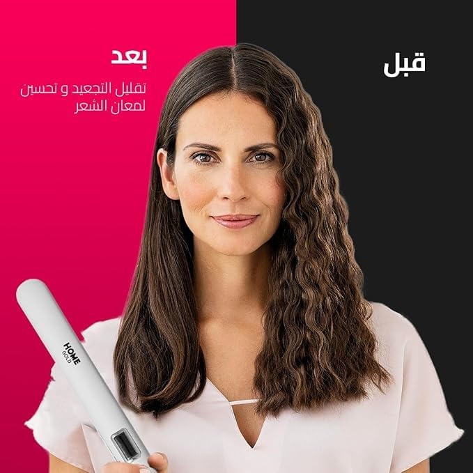 Hair Straightener, Ceramic Flat Iron 35W with Fast Heating and 360° Swivel Cord, Styling Tool for Curly, Wavy and Straight Hair, HG-805 (White) - image 5