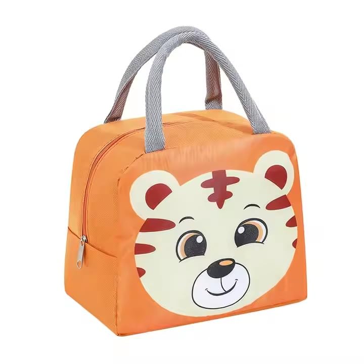 Lunch Bag for Kids, 1.5L Insulated Thermal Food Tote with Car Design, Lightweight Portable Lunch Box Carrier for School, Travel and Picnic, Orange - image 1