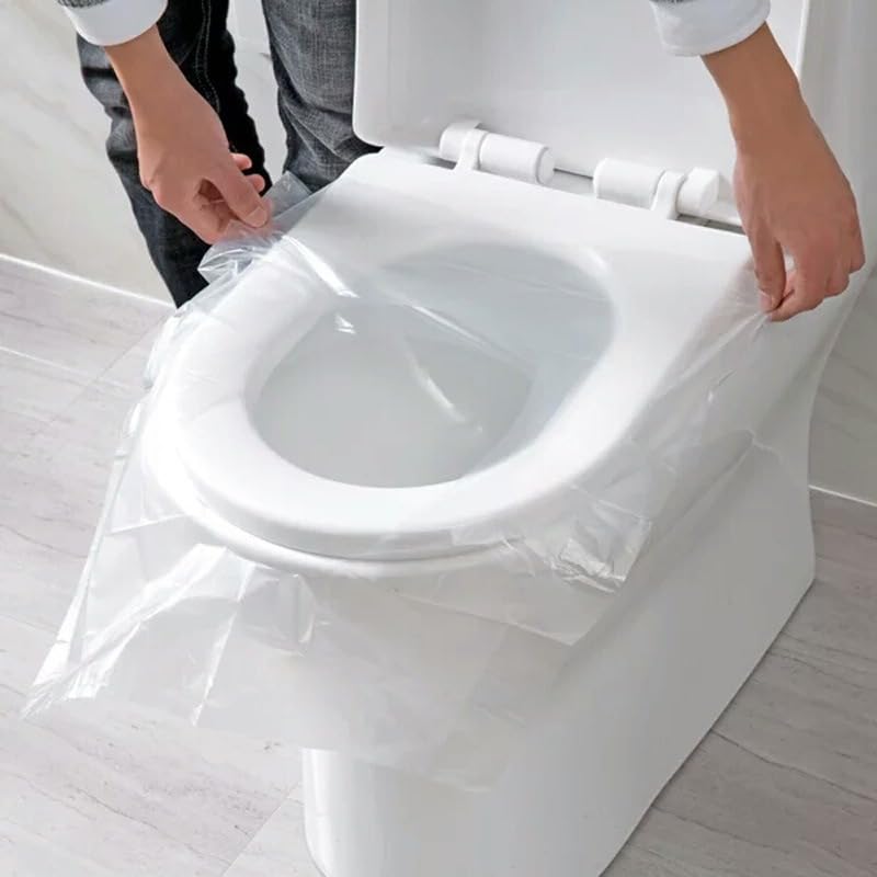 Disposable Toilet Seat Covers 50 Pcs, Waterproof Travel Toilet Seat Cover Portable Hygienic Barrier for Public Bathroom Office School Travel - image 5