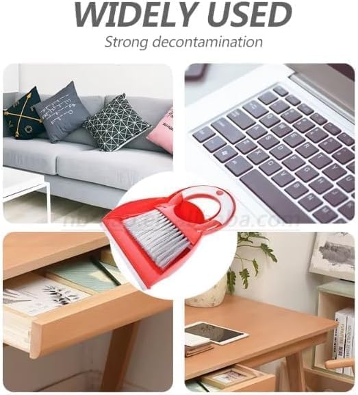 Mini Dustpan and Brush Set, Compact Handheld Broom for Desk, Table, Keyboard, Car and Office Cleaning, Easy-Storage ABS Design - image 7