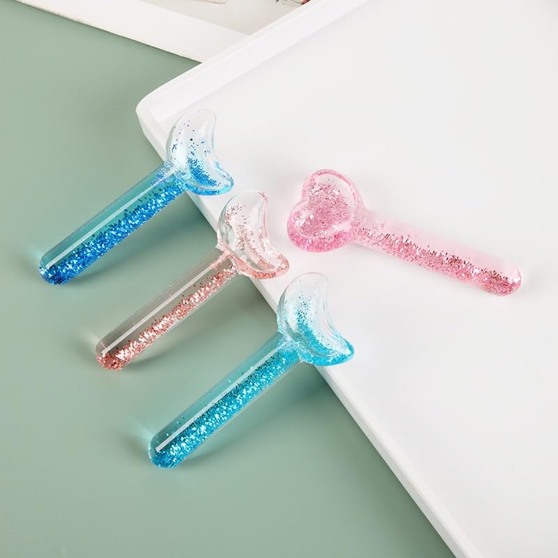 Ice Globes for Face, Freezer-Safe Glass Facial Massage Tools for Cooling Skincare, Under-Eye, Cheeks, Forehead and Neck, Reusable Beauty Globes, DRS-388, Blue - image 3