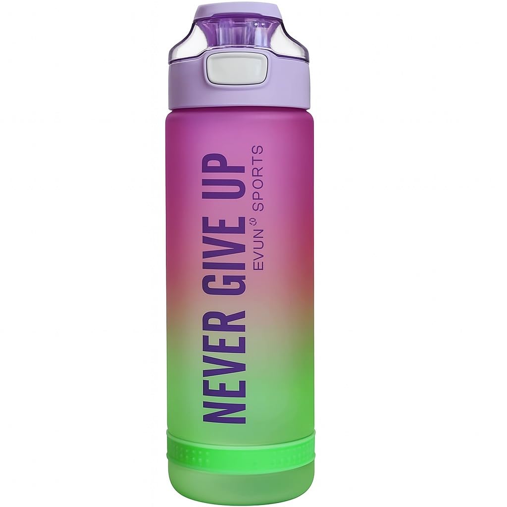 Water Bottle 1L with Handle, Vacuum Insulated Double Wall Leakproof BPA-Free Sports Flask for Hot and Cold Drinks, Gym, Travel, Office and Outdoor Use (Pink & Green) - image 1