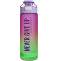 Water Bottle 1L with Handle, Vacuum Insulated Double Wall Leakproof BPA-Free Sports Flask for Hot and Cold Drinks, Gym, Travel, Office and Outdoor Use (Pink & Green) - image 1