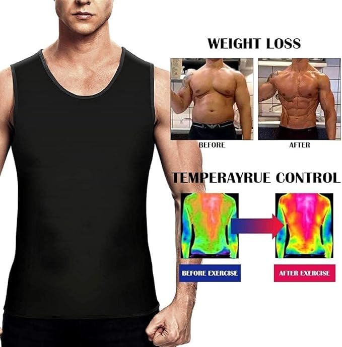 Sauna Shirt for Men, Sweat Workout Body Shaper, Lightweight Quick-Dry Training Top for Gym, Fitness, Running and Bodybuilding, Black, 2XL/3XL - image 6
