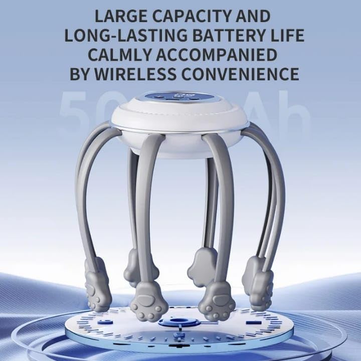 Scalp Massager, Vibrating Head Massage Tool with Multiple Massage Heads, Low-Noise Lightweight ABS Design for Relaxation at Home, Office and Travel (White) - image 6