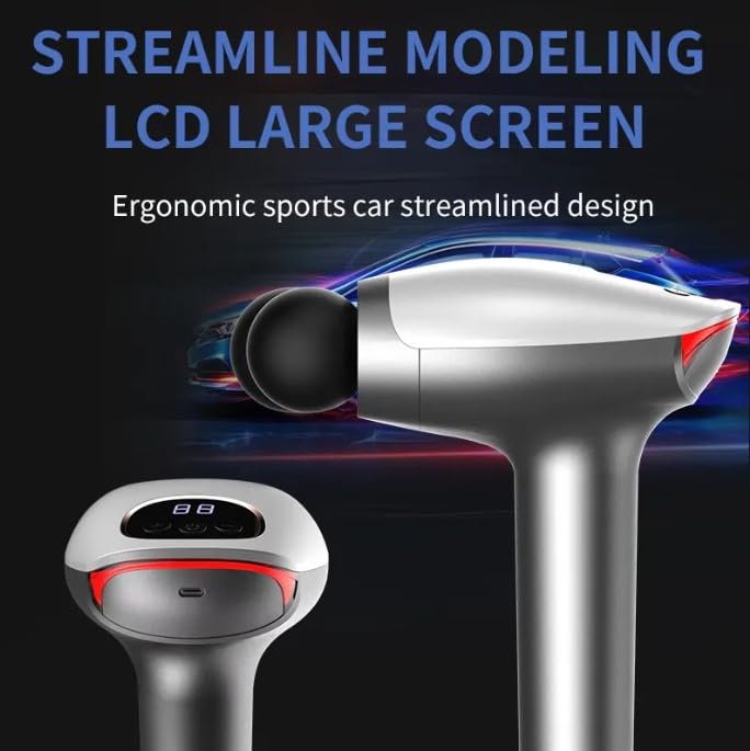 Massage Gun with Dual Heads, 10 Speed Levels and Low-Noise Operation, Handheld Body Massager for Neck, Back, Shoulders, Arms and Legs, SL-921 - image 5