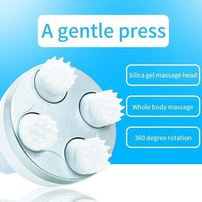 Scalp Massager, Handheld 3D Kneading Head Massage Brush for Shower and Daily Hair Care, Compact Portable Design for Home and Travel (White) - image 4