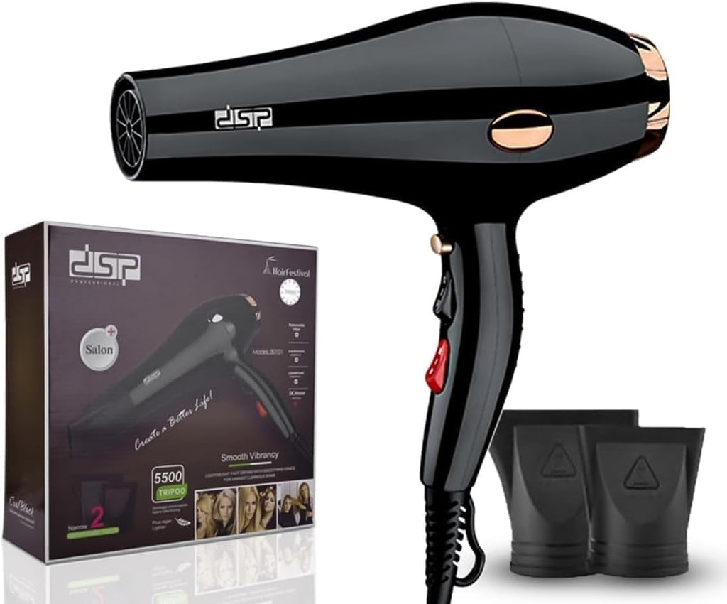 Hair Dryer 1600W, Compact Blow Dryer with Cool Shot Button, 3 Speed Levels, Lightweight DC Motor and Removable Filter for Fast Drying, Home and Travel, Model 30101 - image 1