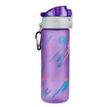 Water Bottle 650ml - BPA Free Sports Bottle with Airtight Leakproof Cap, Reusable Motivational Drink Bottle for Gym, School, Office, Travel, Students, Picnic, and Home Use (Purple) - image 1