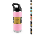 Water Bottle 540ml Vacuum Insulated Stainless Steel Double Wall Thermal Flask, Straw Lid and Carry Handle, Leakproof BPA-Free Travel Gym Office F-1550 (Pink) - image 1