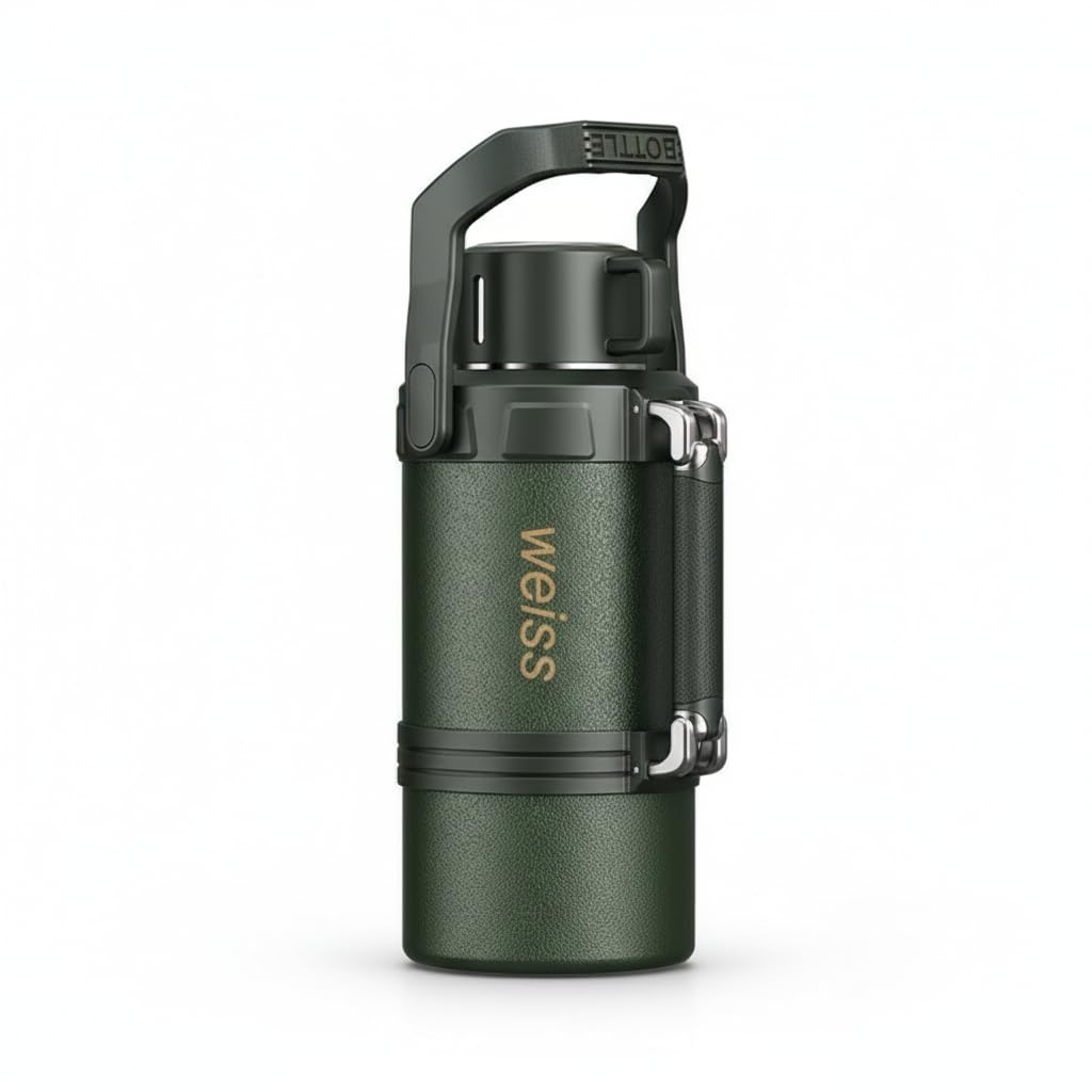 Water Bottle 4L, Vacuum Insulated Stainless Steel 316 Flask for Hot and Cold Drinks, Large Capacity Travel Tumbler for Home, Office and Camping, F-1524 (Army Green) - image 1