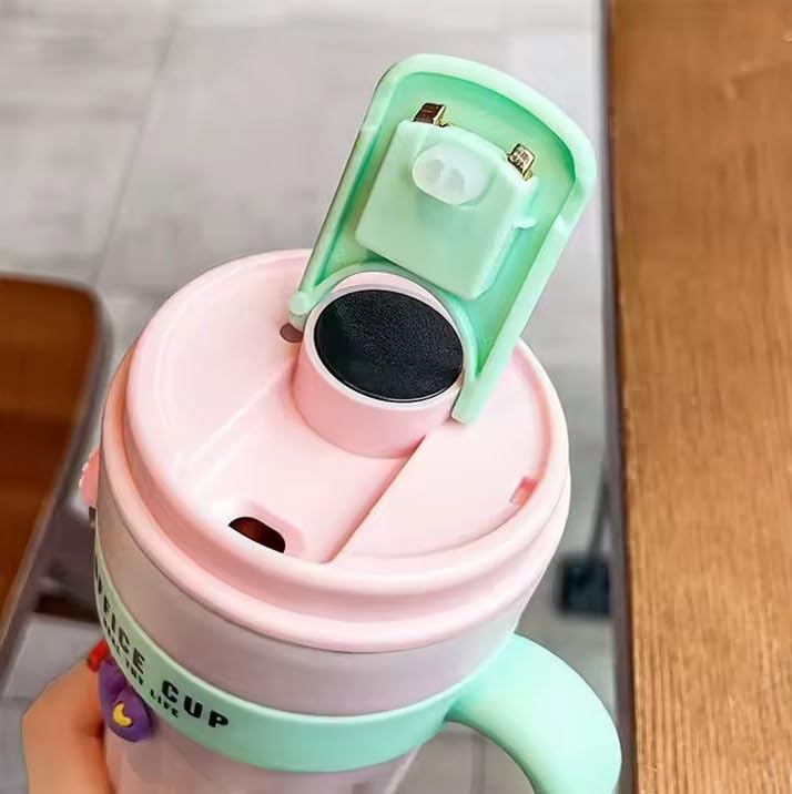 Travel Mug 650ml, Stainless Steel Insulated Coffee Mug With Temperature Display, Leak-Proof Lid and Handle, Thermal Cup for Hot and Cold Drinks (Green) - image 4