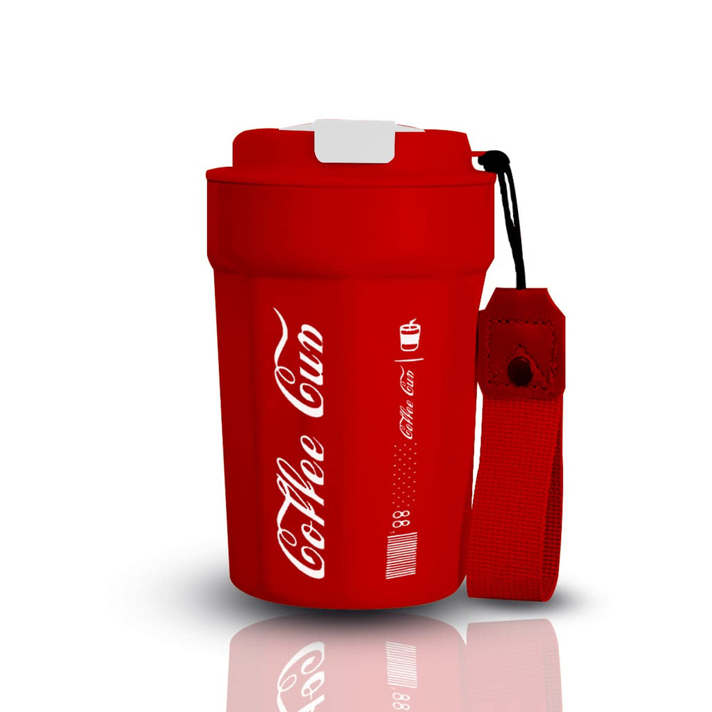 Insulated Travel Mug 380ml – Stainless Steel Thermal Coffee Tumbler with Leakproof Lid, Double-Wall Vacuum, Keeps Drinks Hot & Cold, for Hot & Iced Coffee (Red) - image 1