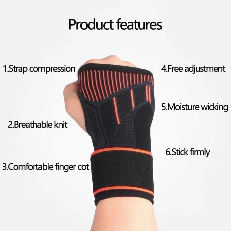 Wrist Support Brace, Adjustable Palm Support Wrap, Breathable Elastic Compression Band for Sports, Gym, Typing and Training, Daily Wrist Protection (Palm NO.7832) - image 2