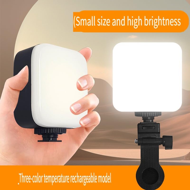 Selfie Light for Mobile with Clip, LED Video Light, 3 Brightness Modes, 3000-6500K, Rechargeable Portable for Phone, Laptop, Video Shooting, M-88 - image 3