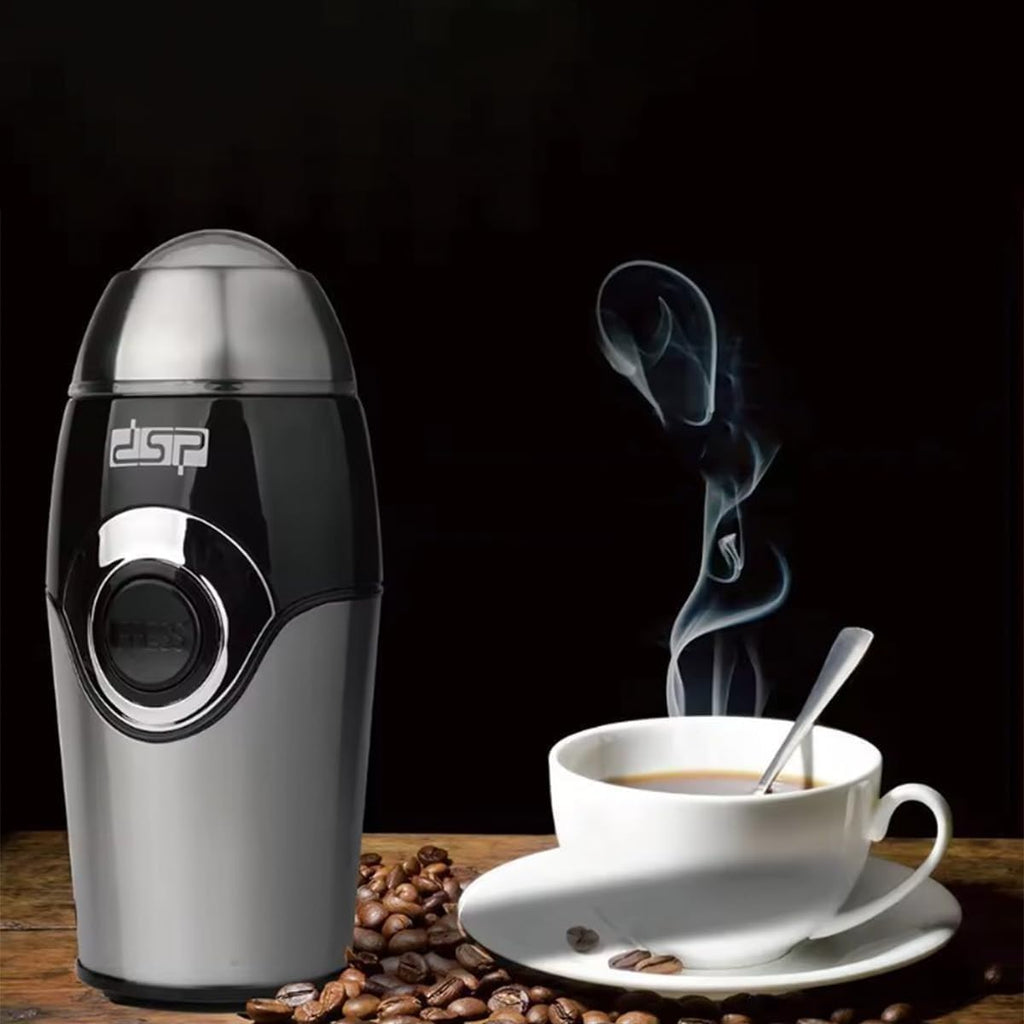 Electric Coffee Grinder 200W, Stainless Steel Bowl and Blades, Pure Copper Motor, Safety Lid Lock, Compact Mill for Coffee Beans, Spices, Nuts and Seeds, KA3001 - image 6