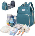 Diaper Bag Backpack with Changing Station and Portable Bassinet, Large Capacity Water-Resistant MatMom and Dad (Green) - image 1