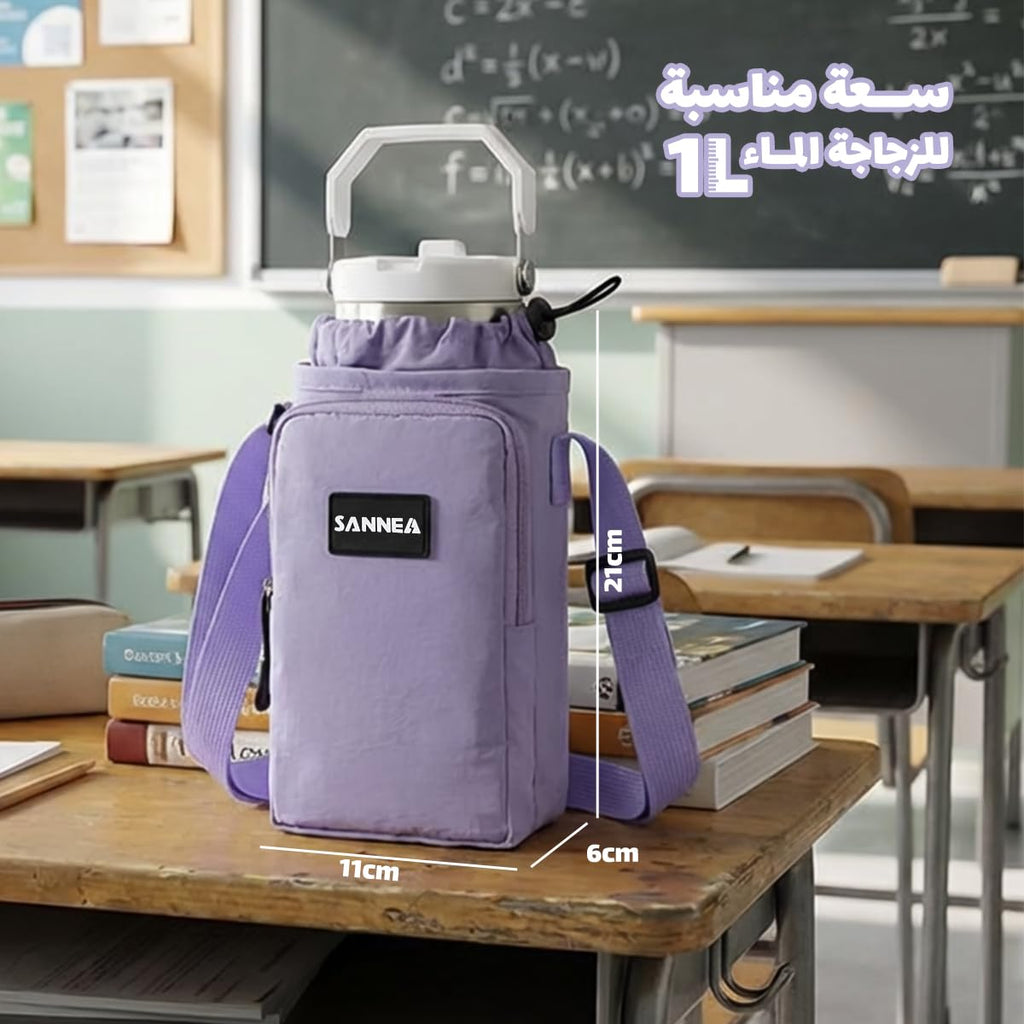 Insulated Lunch Bag 1 L Thermal Lunch Box Tote, Waterproof Leakproof Cooler Bag for Work, School, Travel, Picnic, Hot and Cold Food Storage, BB-533 (Purple) - image 3