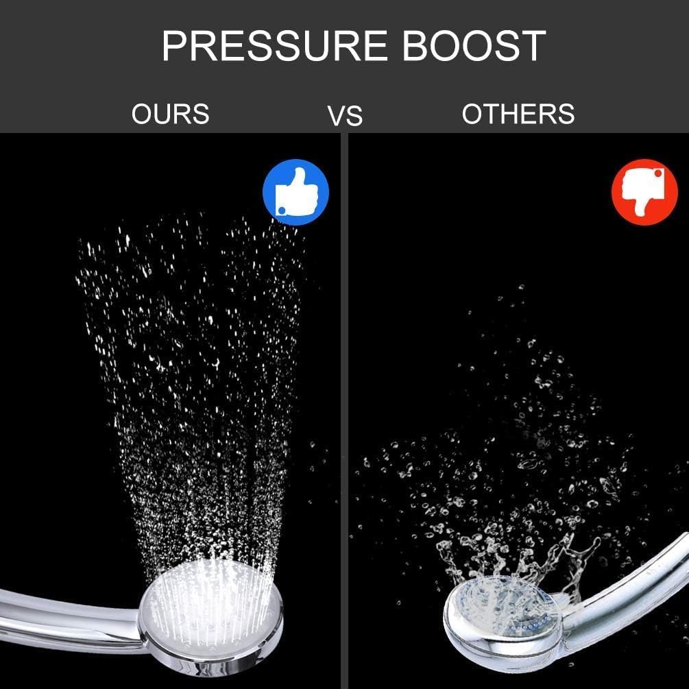 LED Shower Head Handheld High Pressure Rain Spray, Color Changing Water Powered Light, Water Saving, No Battery Required - image 5