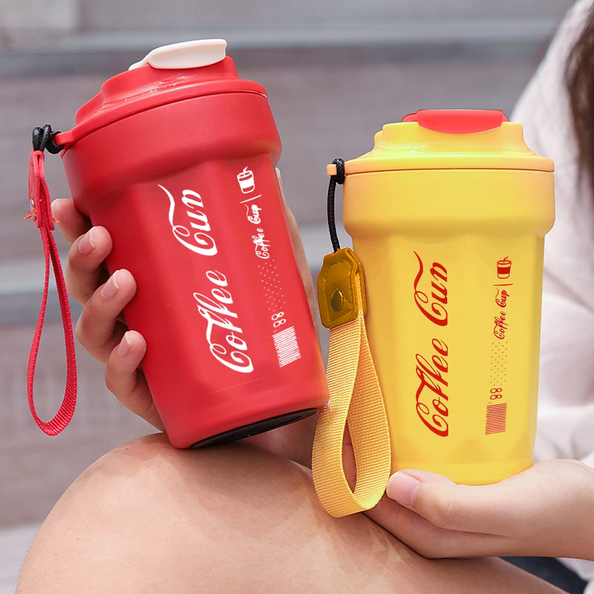 Insulated Travel Mug 380ml – Stainless Steel Thermal Coffee Tumbler with Leakproof Lid, Double-Wall Vacuum, Keeps Drinks Hot & Cold, for Hot & Iced Coffee (Red) - image 6