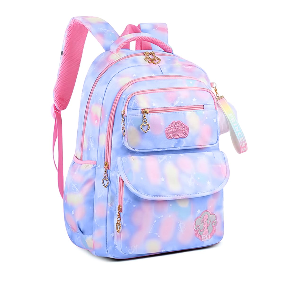 School Backpack for Girls, Lightweight Large Capacity Kids Bag, Stylish School Bag for Travel and Picnic, Back to School (Blue) - image 1