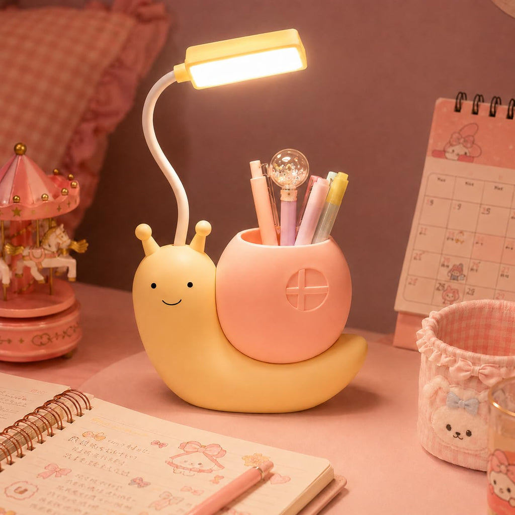 LED Desk Lamp, Adjustable Foldable Study Light with Power Switch, Multi-Angle Design and Soft Light for Reading, Office, Bedside and Home, EL-455(Yellow) - image 7