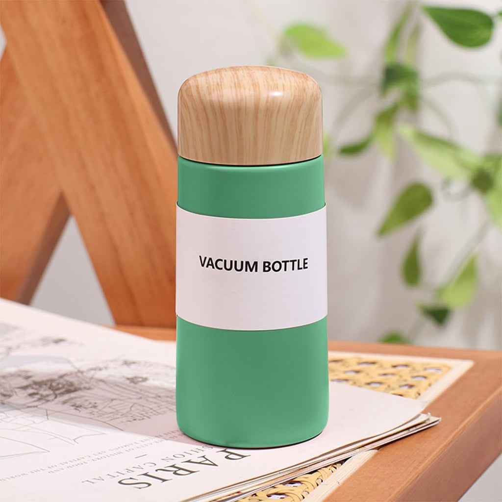 Mini Water Bottle 150 ml, Vacuum Insulated Stainless Steel Cup, Slim Pocket-Size Reusable Flask for Hot and Cold Drinks, Office, Travel and Outdoor Use, Light Green - image 7