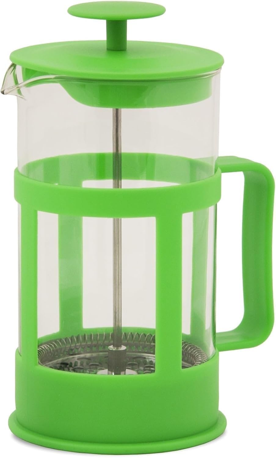 French Press Coffee Maker 350ml, Glass Coffee and Tea Press with Stainless Steel Filter, Compact Manual Cafetiere for Home, Office and Travel (Green) - image 1
