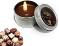 Scented Candle – Soy Wax Aromatherapy Tin with Lid, Long Lasting Home Fragrance for Bedroom, Bath, Spa, Yoga, Travel Gift for Women (Chocolate) - image 1