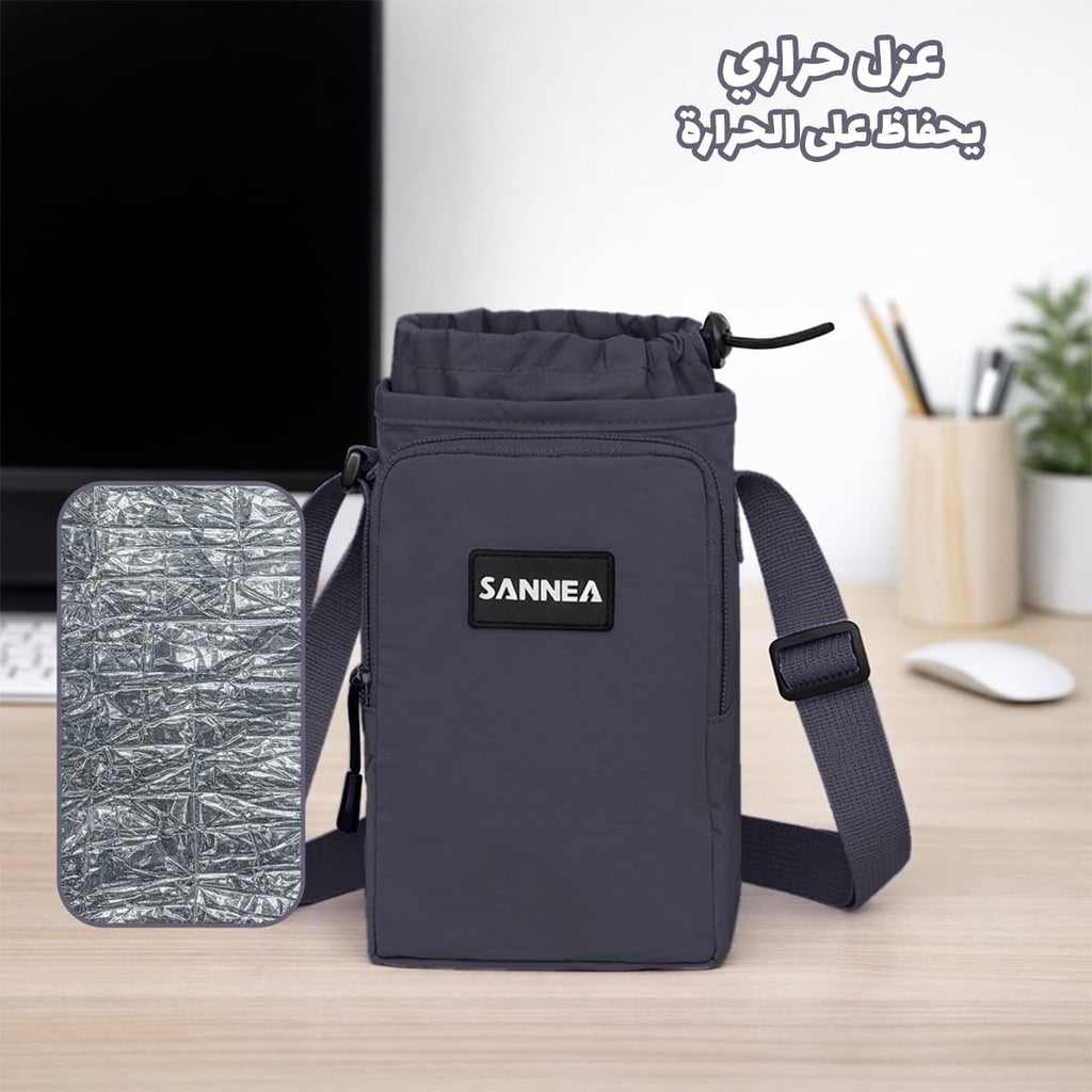 Insulated Lunch Bag 1L Thermal Cooler Tote, Waterproof Leakproof Small Lunch Box Bag for Work School Travel Picnic, BB-533 (Grey) - image 5