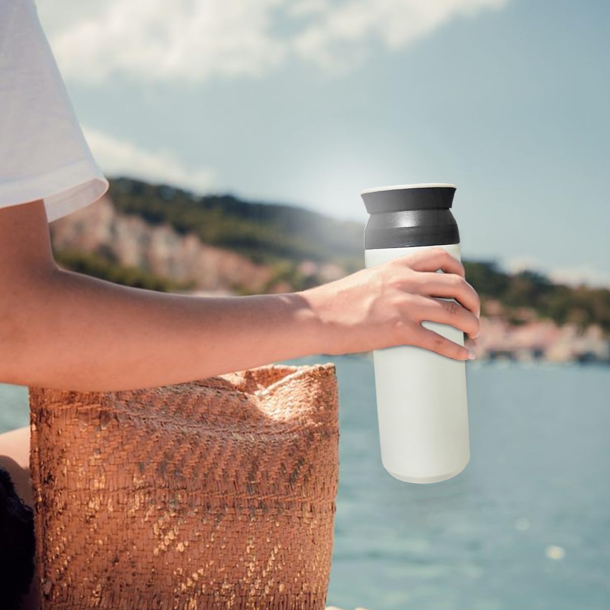 Water Bottle 500ml, Vacuum Insulated SUS304 Stainless Steel Flask with Leak-Proof BPA-Free Lid, Double-Wall Wide-Mouth Sports Bottle for Hot and Cold Drinks, Gym, Office and Travel - image 7