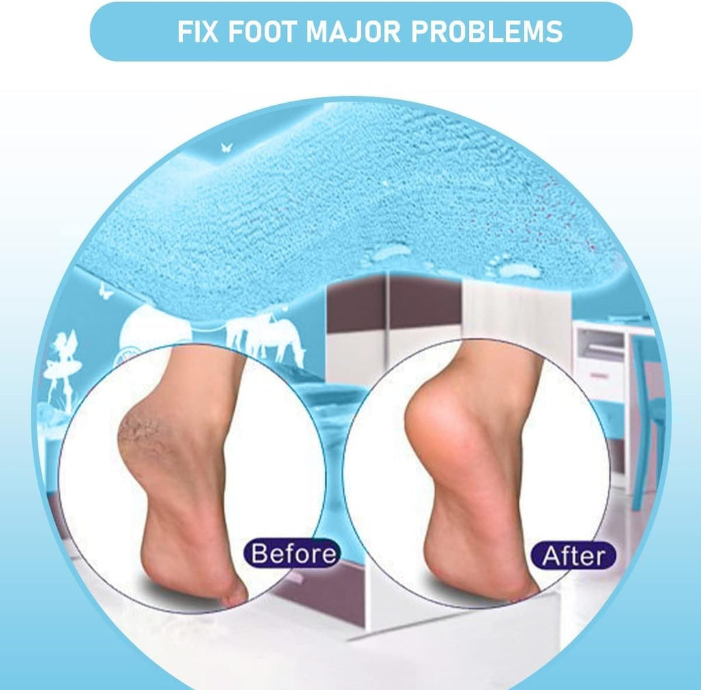 Moisturizing Socks Gel Heel Socks for Dry and Cracked Heels with Jojoba Oil Olive Oil and Vitamin E One Size Softening Spa Socks (Blue) - image 6