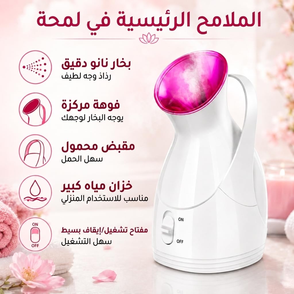 Facial Steamer, Home Face Sauna Steam Device, Compact Personal Beauty Tool for Skin Care, Pre-Cleansing and Relaxing Routine, HG-608 - image 3